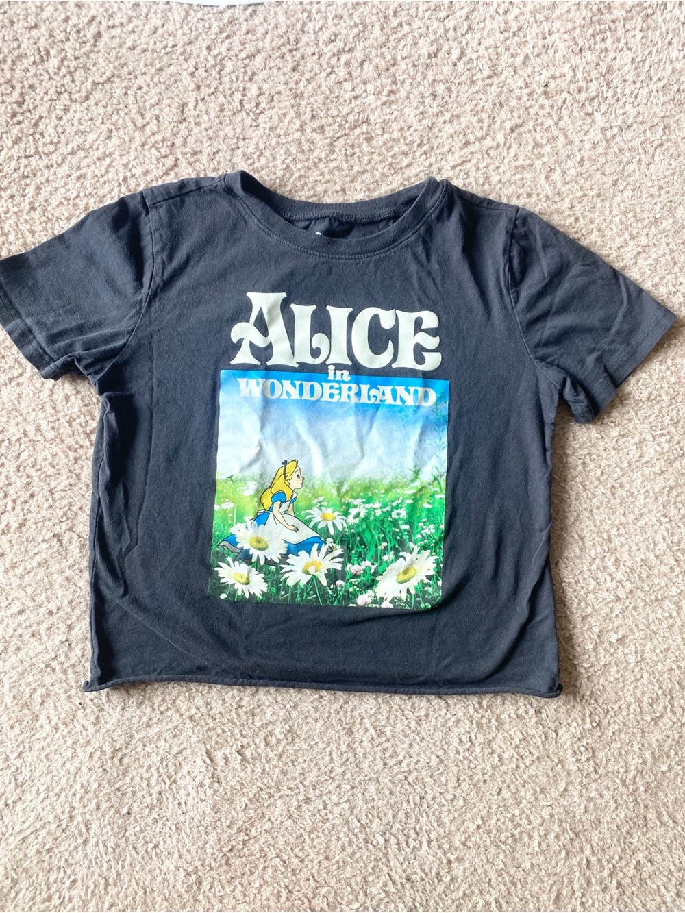 True Disney Alice in Wonderland Graphic Cropped Tee